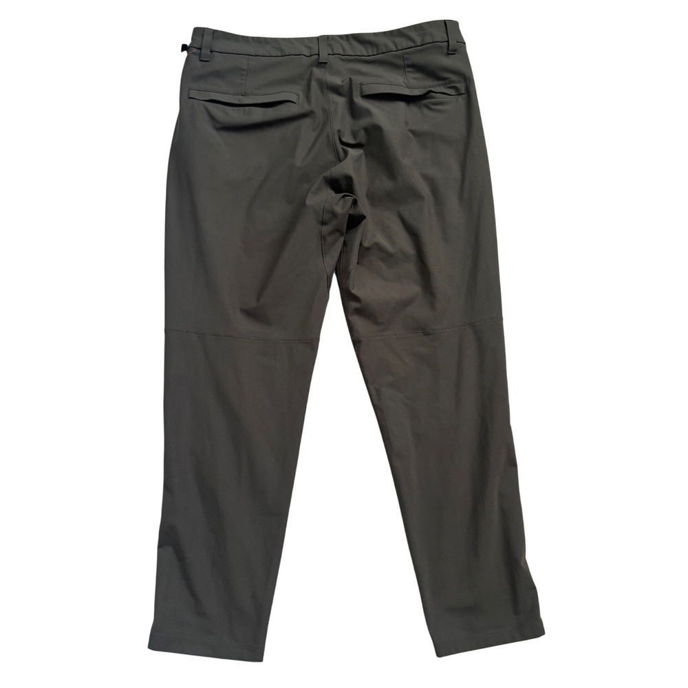 Lululemon ABC Classic Trouser Pants Warpstreme Men 33 Army Green Poly Techincal - Picture 6 of 10